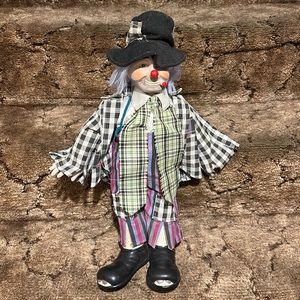 Hobo clown doll with cigarette